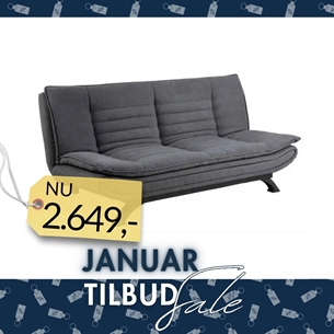 Faith Sovesofa – Mørkegrå Enjoy Stof & Sort Stel