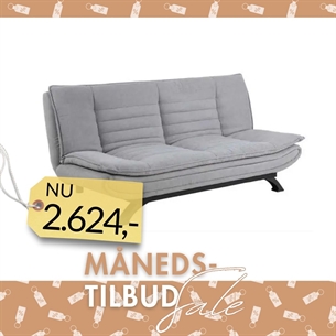 Faith Sovesofa – Lysegrå Enjoy Stof & Sort Stel