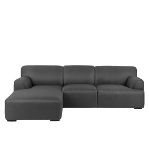 Cininnati - Chaiselong sofa - SORT Pu Læder - L251 x B164 cm. Højde 72 cm. 