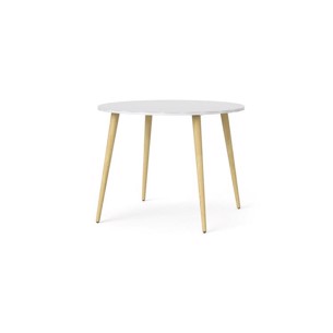 Oslo Spisebord - Hvid/eg - Ø:100 cm