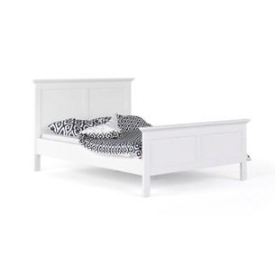 Paris seng - 140x200 cm. Hvid 