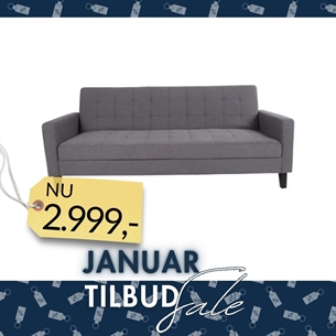 Milton Sovesofa – Grå Polyester & Opbevaring