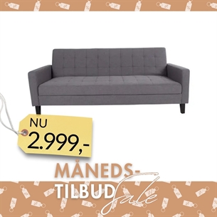 Milton Sovesofa – Grå Polyester & Opbevaring