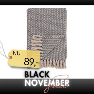 Plaid - Mørkegrå/Hvid mønster