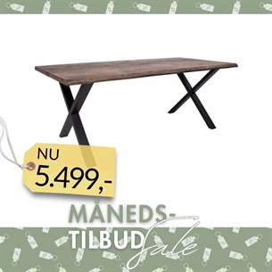 Toulon Spisebord – Røget Olieret Eg & Sorte Metalben. Str. 240 cm.