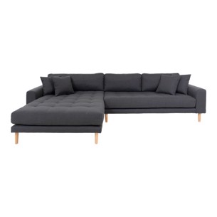 Lido Lounge Sofa - Mørkegrå - chaiselong til venstre