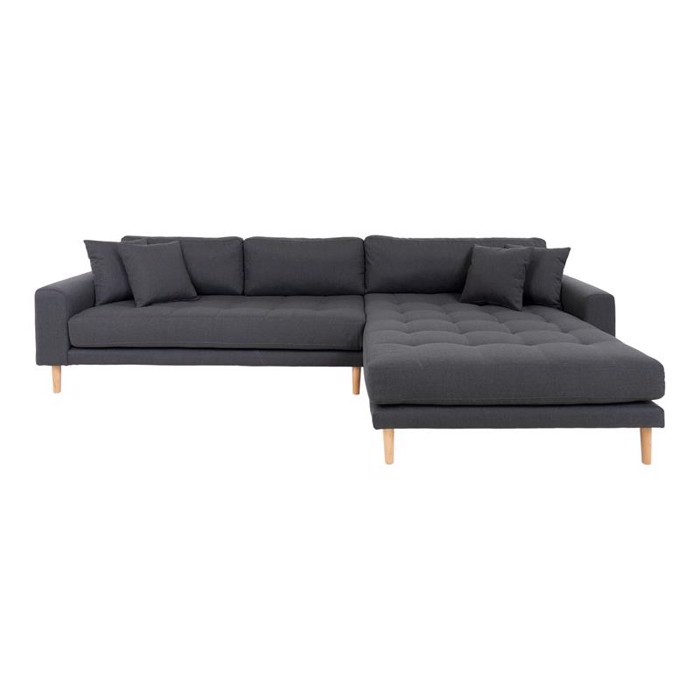 Lido Lounge Sofa - Mørkegrå - chaiselong til højre