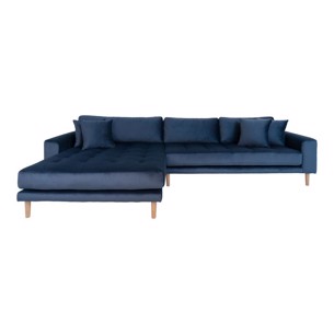 Lido Lounge Sofa - mørkeblå velour 