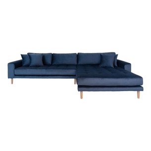 Lido Lounge Sofa - mørkeblå velour 