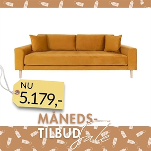 Lido 3 Personers Sofa - Sennepsgult velour