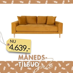 Lido 2,5 Personers Sofa - Sennepsgult velour