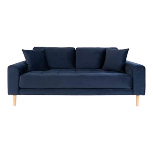 Lido 2,5 Personers Sofa - Mørkeblåt velour