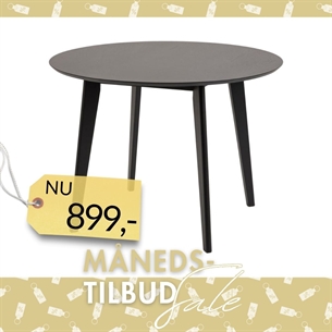Roxby spisebord - Ø 105 cm. - Sort