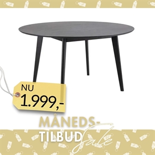 Roxby spisebord - Ø 140 cm. - Sort