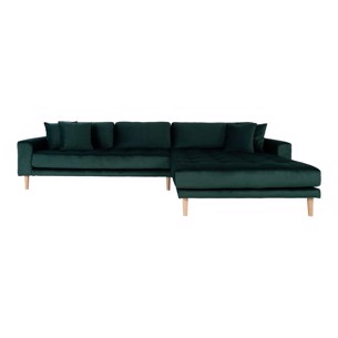 Lido Lounge Sofa - mørkegrøn velour