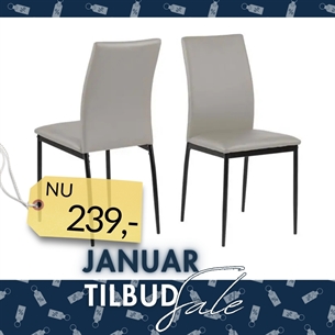 Demina Spisebordsstol – Taupe PU Læder