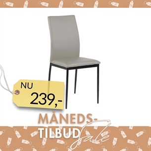 Demina Spisebordsstol – Taupe PU Læder