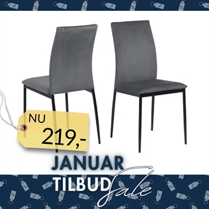 Demina Spisebordsstol – Mørkegrå Dublin Stof