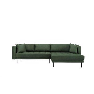 Matteo vendbar chaiselong sofa - Grønt stof 