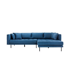 Matteo vendbar chaiselong sofa - Blåt stof 
