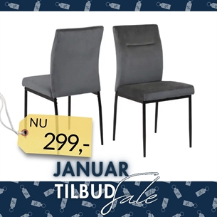 Demi Spisebordsstol – Mørkegrå Dublin Stof