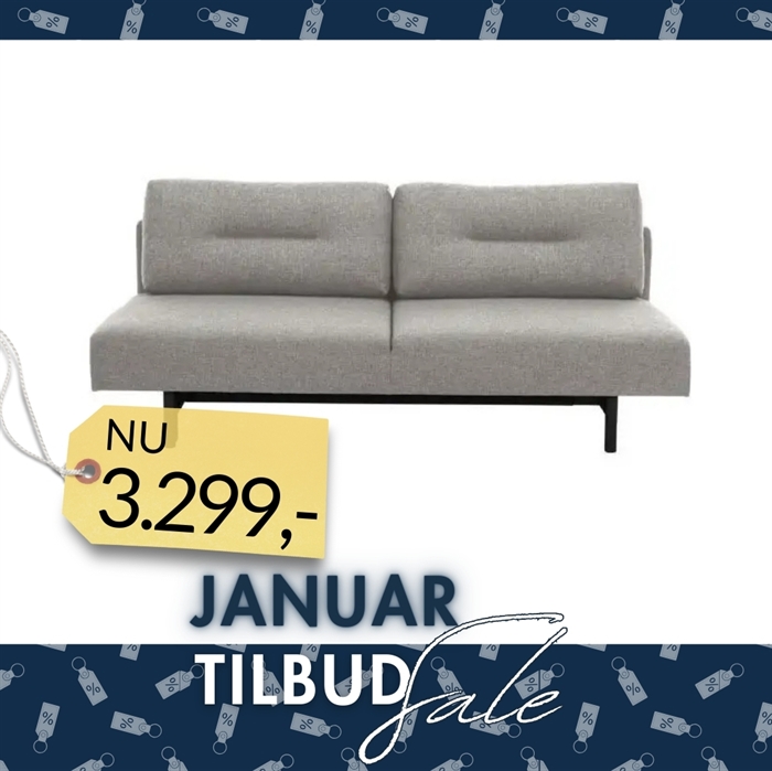 Malling Sovesofa – Lysegrå Spirit Stof & Udtræksseng