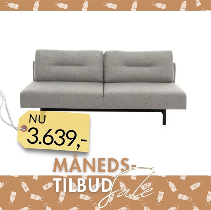 Malling Sovesofa – Lysegrå Spirit Stof & Udtræksseng