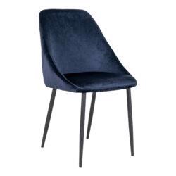 2 stk - Porto spisebordsstol - blå velour