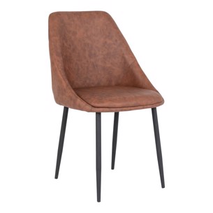 2 stk - Porto spisebordsstol - brun kunstlæder