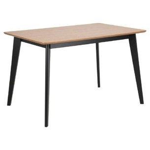 Roxby spisebord | Eg og sort | L:120 B:80 H:76 cm