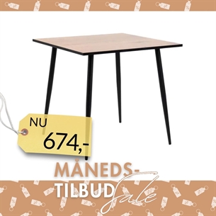 Wilma spisebord Vild eg melamin | L:80 B:80 H:75 cm 