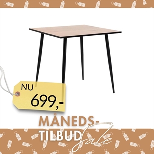 Wilma spisebord Vild eg melamin | L:80 B:80 H:75 cm 