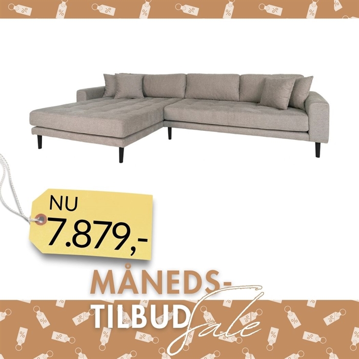 Lido Lounge Sofa - Farve Stone .Venstrevendt