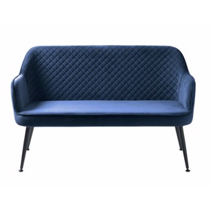 SUPER BILLIG Berrie lounge sofa | blå fløjl | L: 128,5