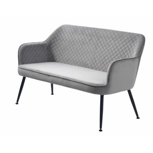 SUPER BILLIG Berrie lounge sofa | grå fløjl | L: 128,5