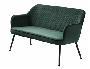 Berrie lounge sofa | Grøn fløjl | L: 128,5