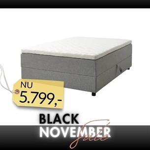 Space Dream Boksmadras med opbevaring: 140 x 200 cm - Lysegrå