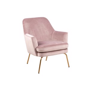 Chisa lounge stol | Støvet rosa velour