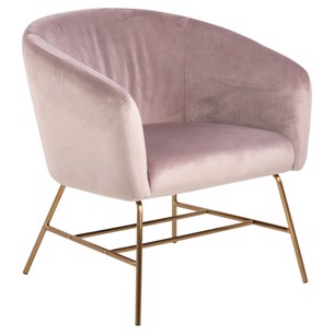 Ramsey lounge stol | Støvet rosa velour
