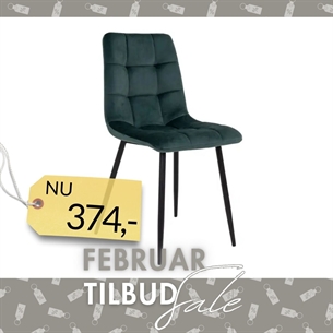 Middelfart Spisebordsstol | Grøn velour