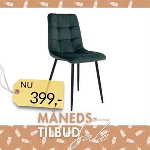 Middelfart Spisebordsstol | Grøn velour