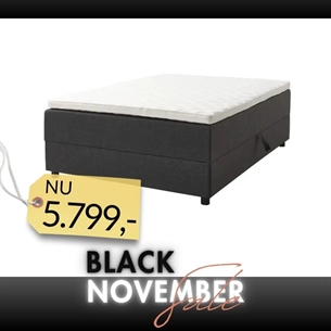 Space Dream Boksmadras med opbevaring: 140 x 200 cm - Mørkegrå