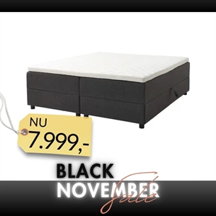 Space Dream Boksmadras med opbevaring: 180 x 200 cm - Mørkegrå