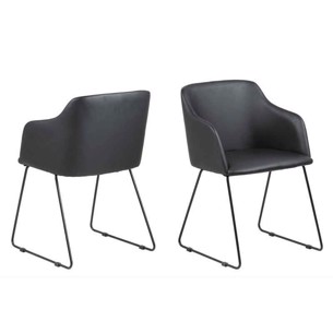 2 stk CASABLANCA - Arm stol - Lækker stol i PU Læder
