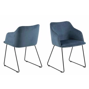  2 stk CASABLANCA - Arm stol  Lækker stol i blå
