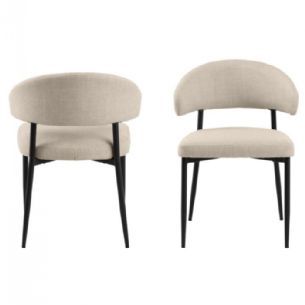 Edina Spisebordsstol - Beige Basel Stof
