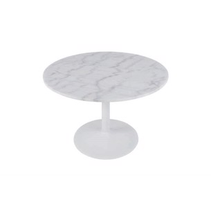 Tarife  - Spisebord i Guangxi White marmor - fod i metal - Ø 110 cm.