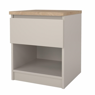 Naia Natbord 1 skuffe - Cashmere/Jackson Hickory