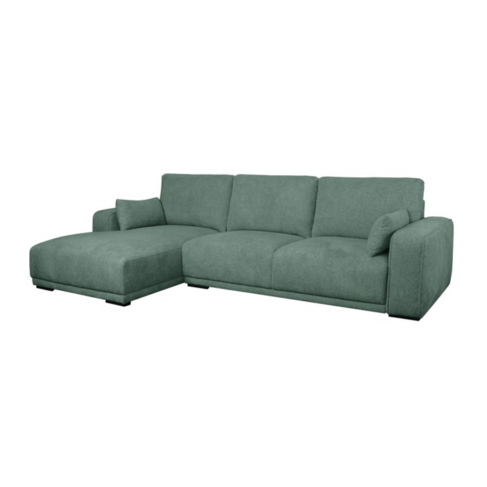 California chaiselong sofa venstre vendt - grøn stof