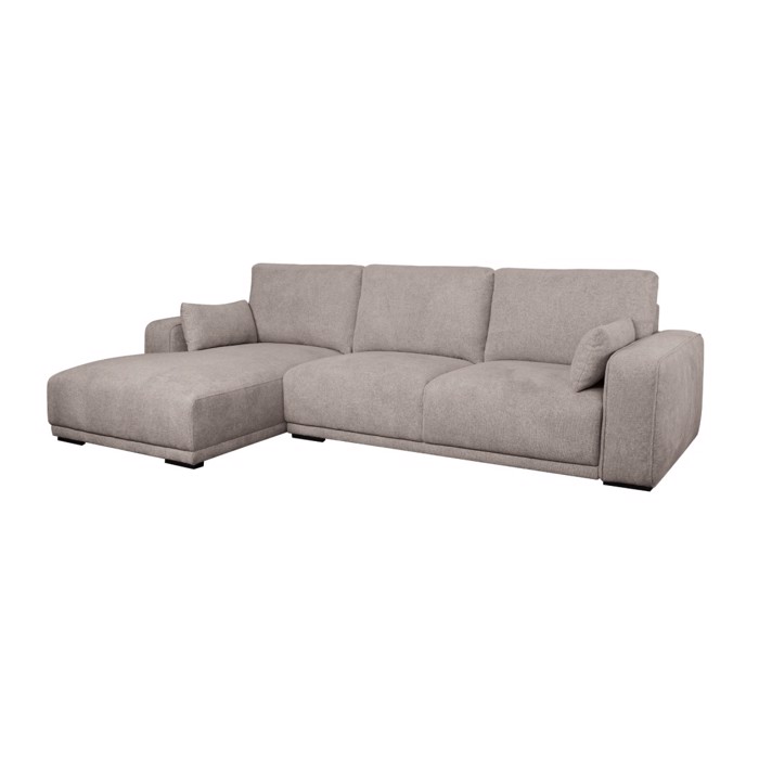 California chaiselong sofa venstre vendt - brun stof